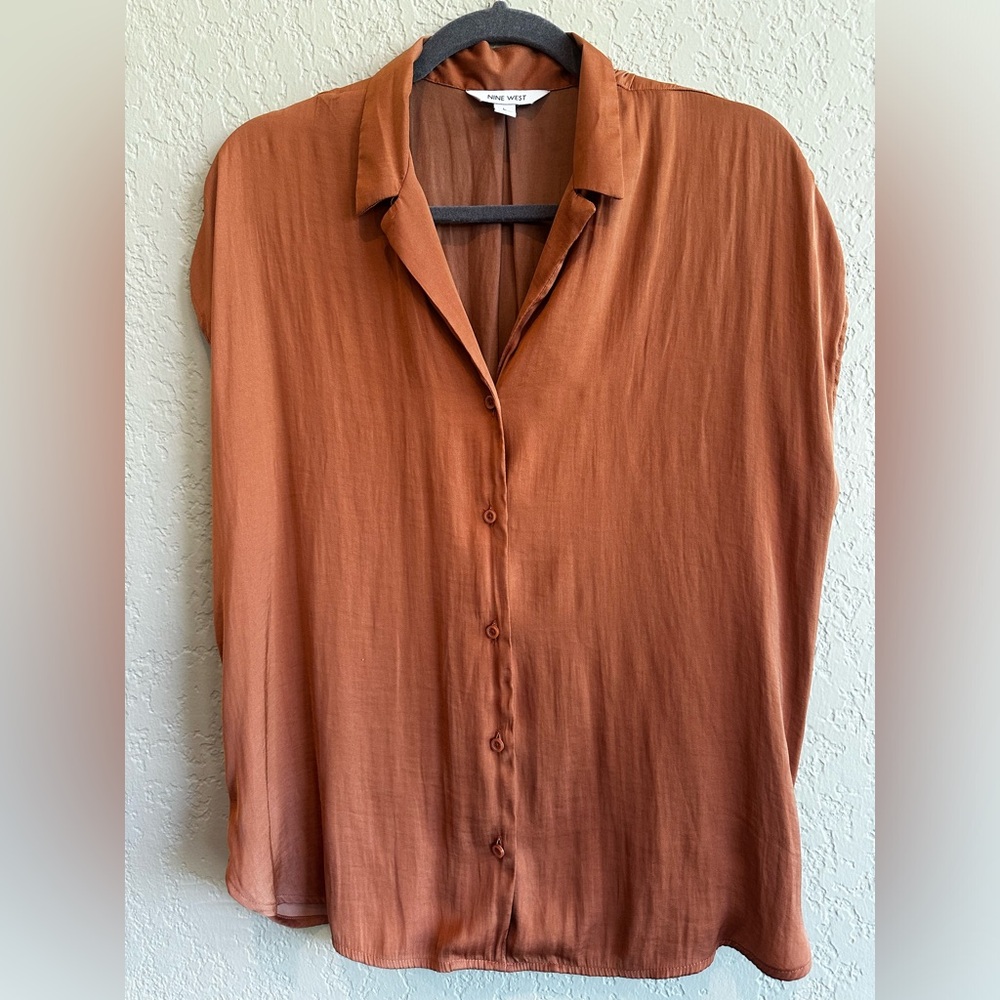 Nine West Copper Blouse NWOT